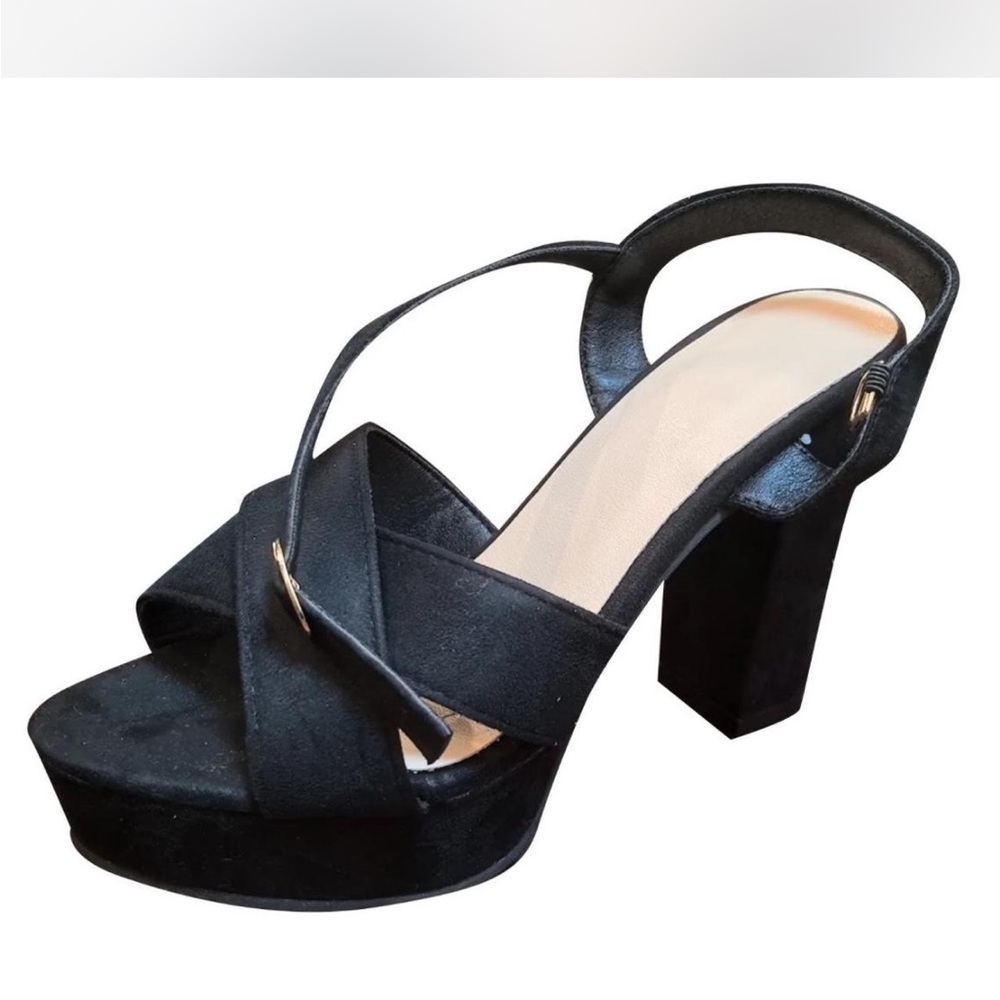 Elegant Black Women's Platform Heels